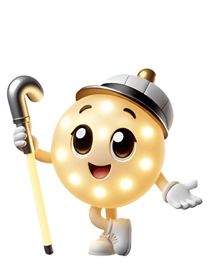 ライトン。帽子をかぶった黄色く光るキャラクター